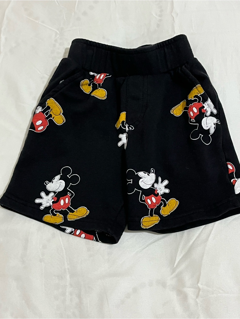 Disney Black Mickey Mouse Print Kids Shorts Boys Size 3T
